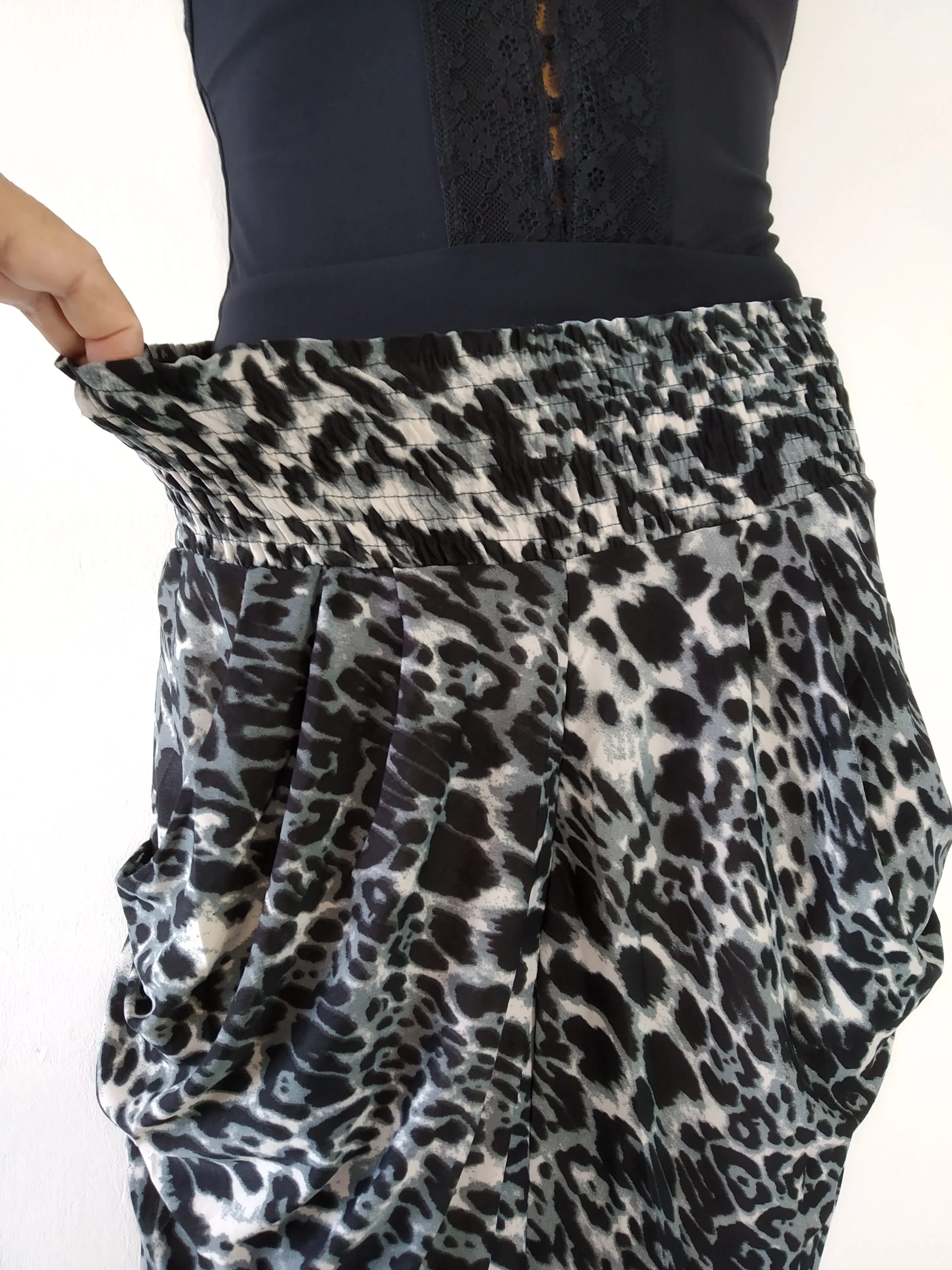 Harem Stretchy Pants Animal Print