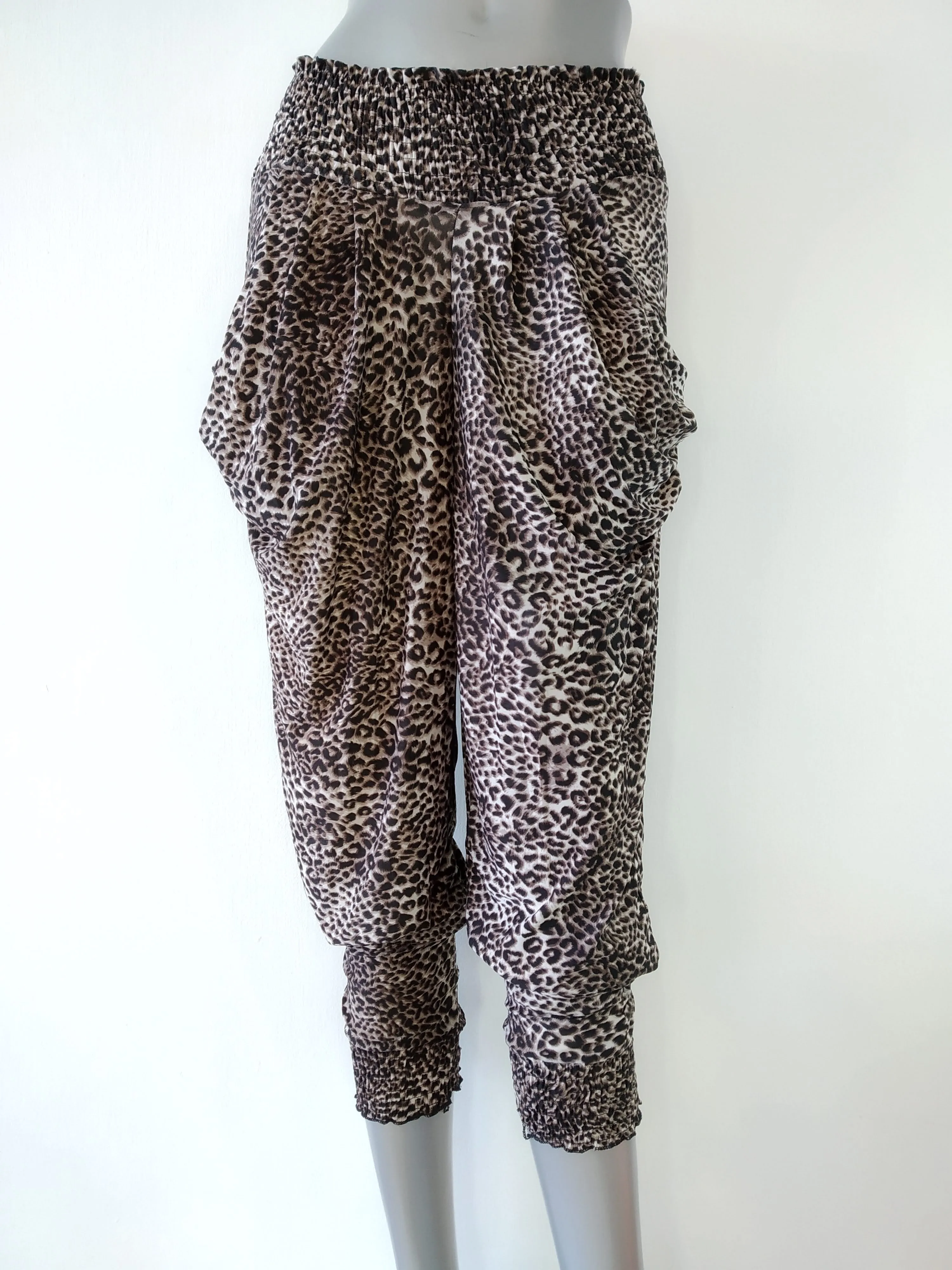 Harem Stretchy Pants Animal Print