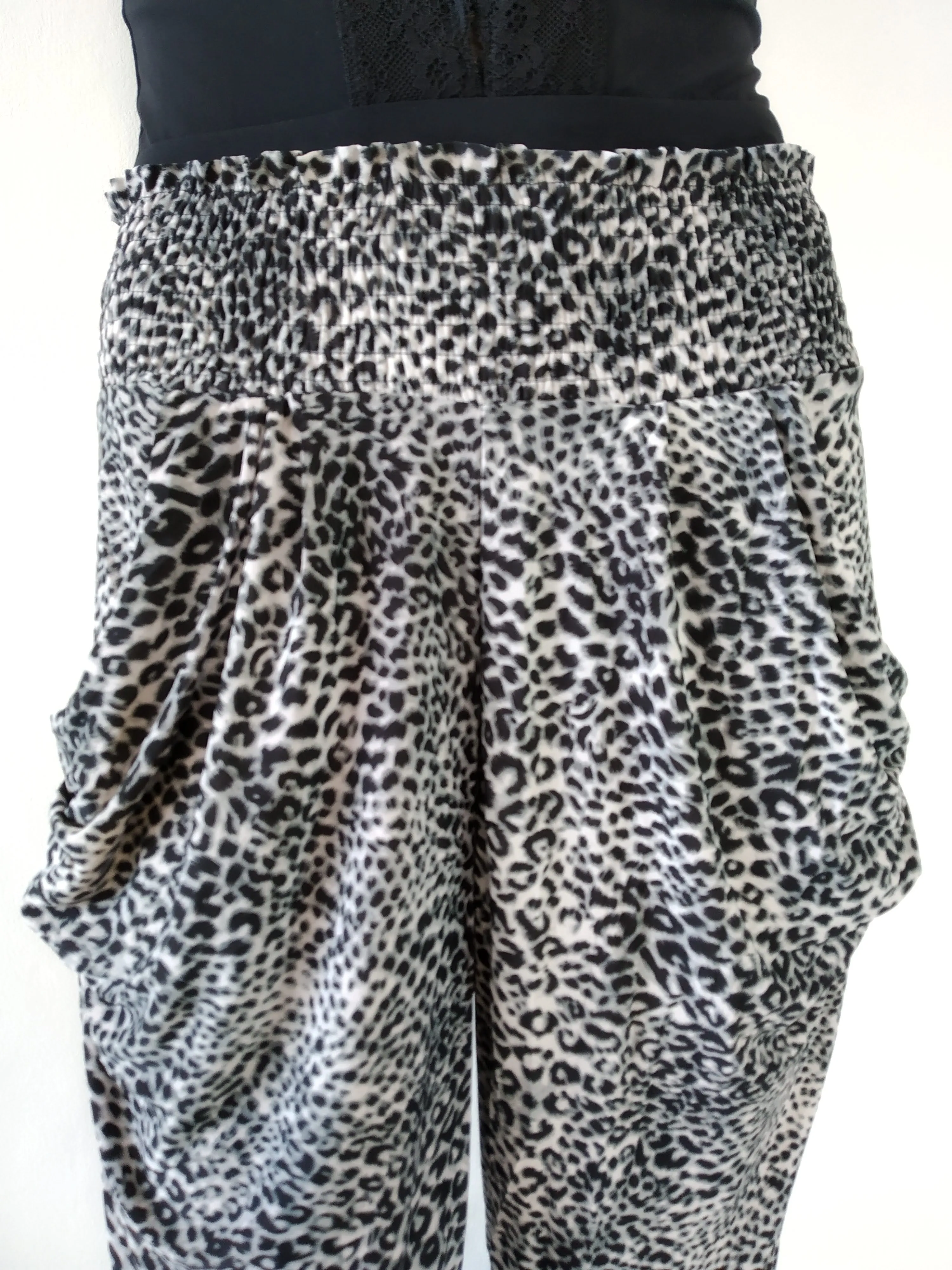 Harem Stretchy Pants Animal Print