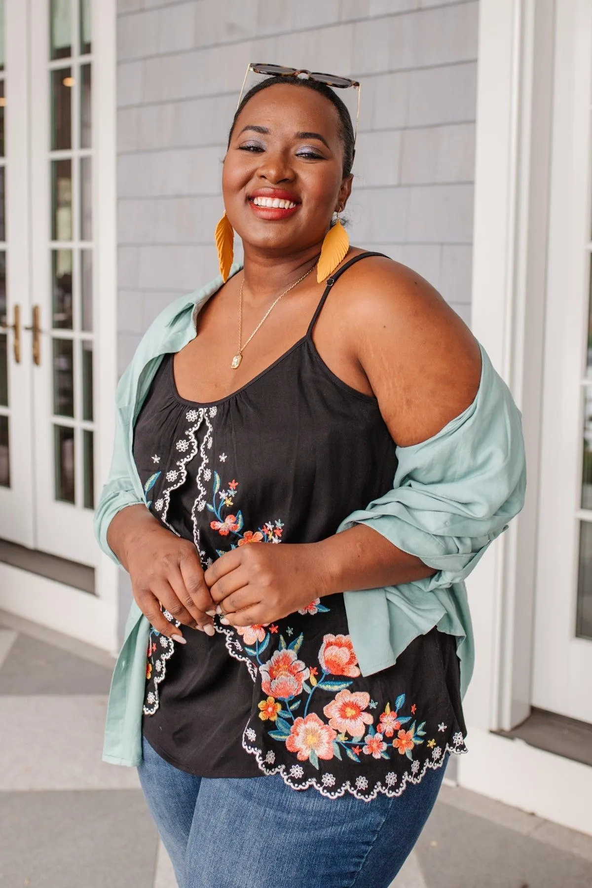 Hazel Blues® | Unwavering Confidence Blouse in Light Blue