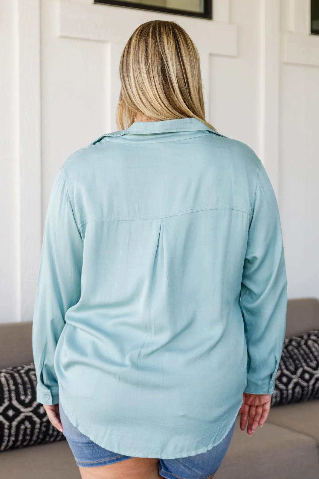 Hazel Blues® | Unwavering Confidence Blouse in Light Blue