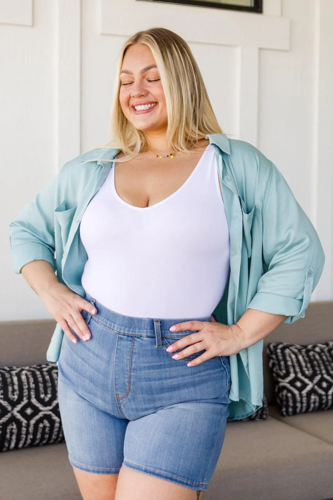 Hazel Blues® | Unwavering Confidence Blouse in Light Blue