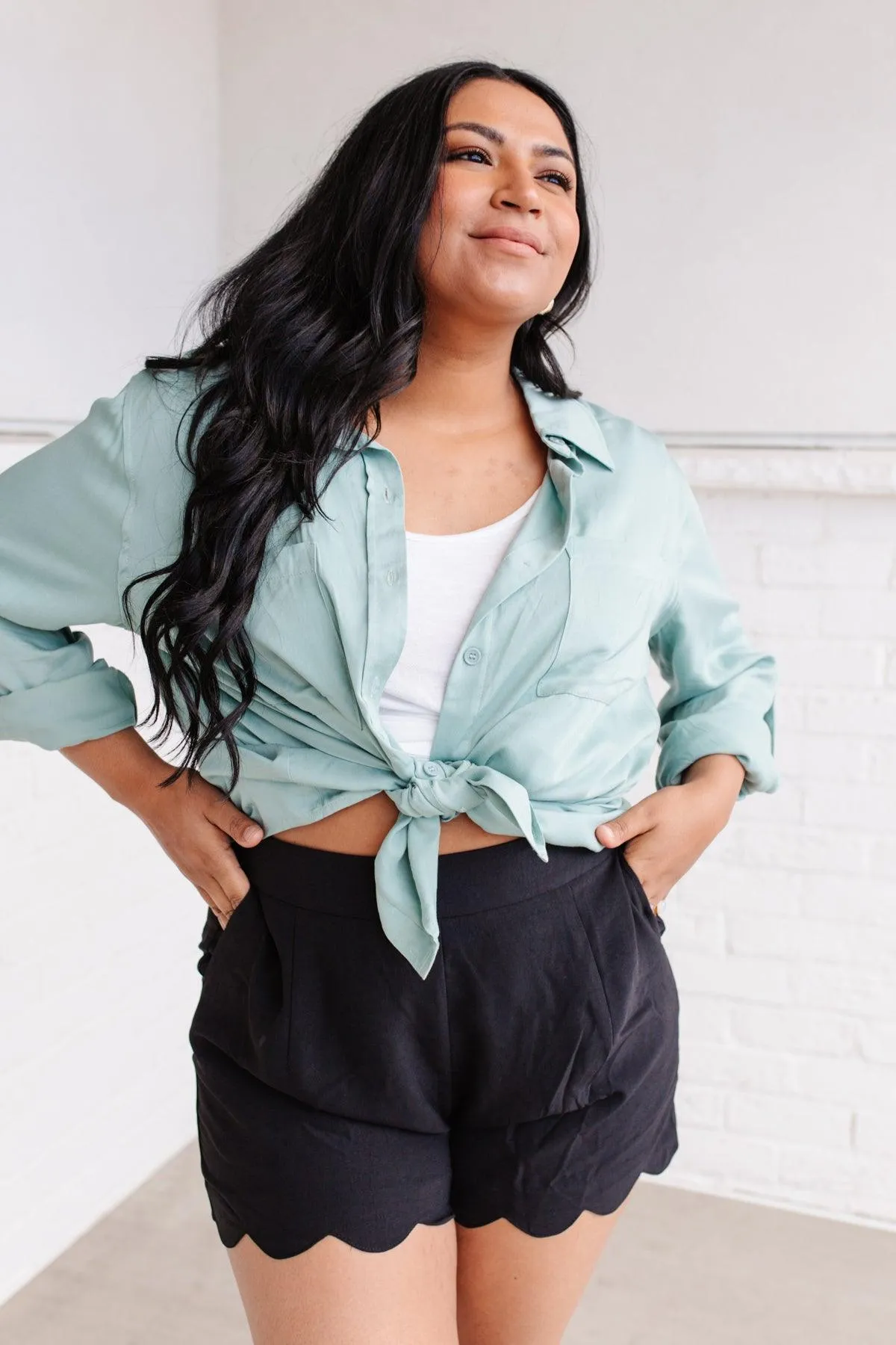 Hazel Blues® | Unwavering Confidence Blouse in Light Blue