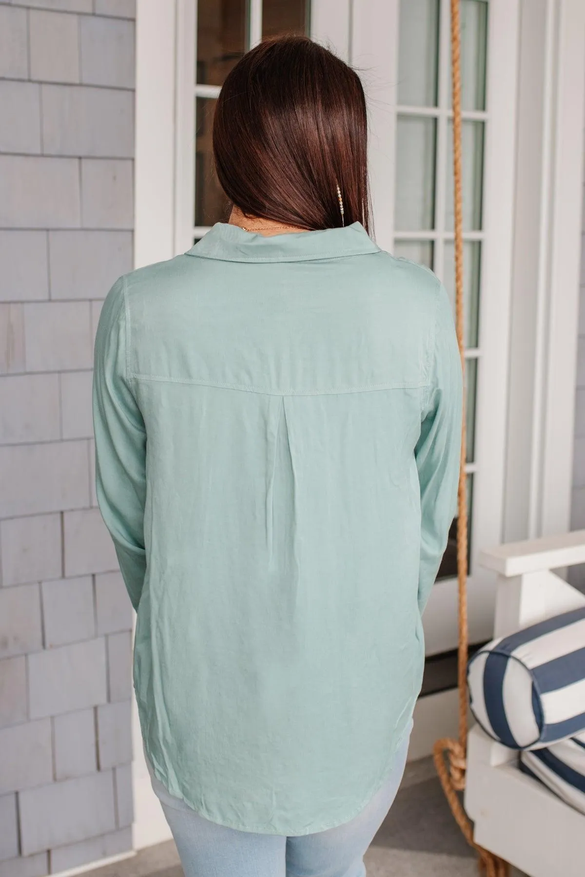 Hazel Blues® | Unwavering Confidence Blouse in Light Blue