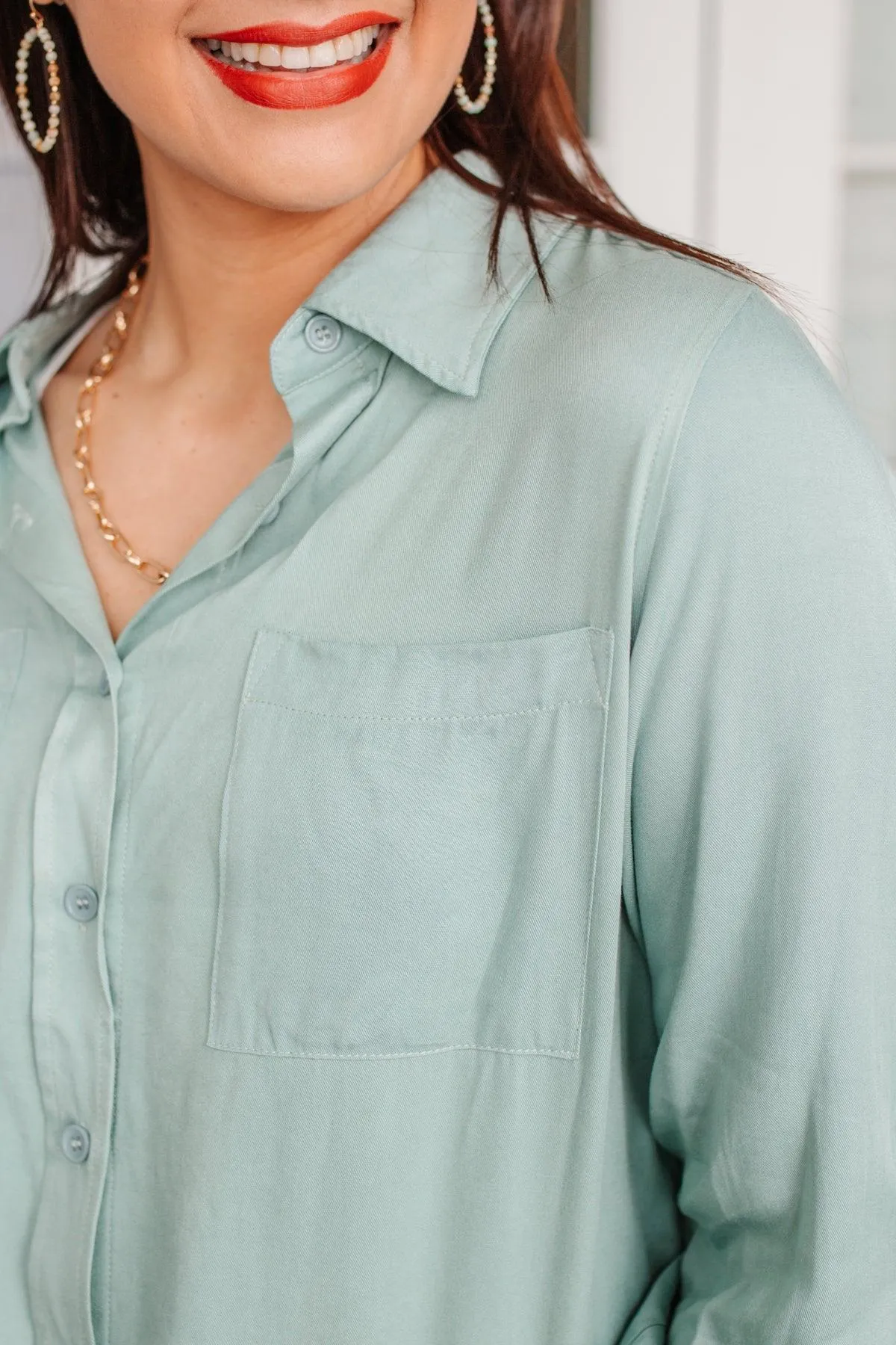 Hazel Blues® | Unwavering Confidence Blouse in Light Blue