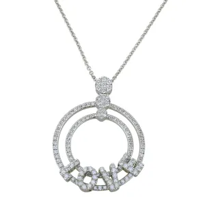 Hulchi Belluni 18K White Gold "Love" Diamond Necklace
