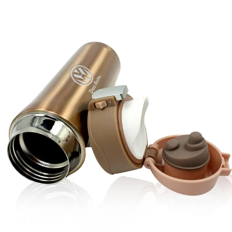 Insulated Drinking Bottle With Push Button Flip Cap
