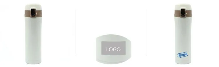 Insulated Drinking Bottle With Push Button Flip Cap