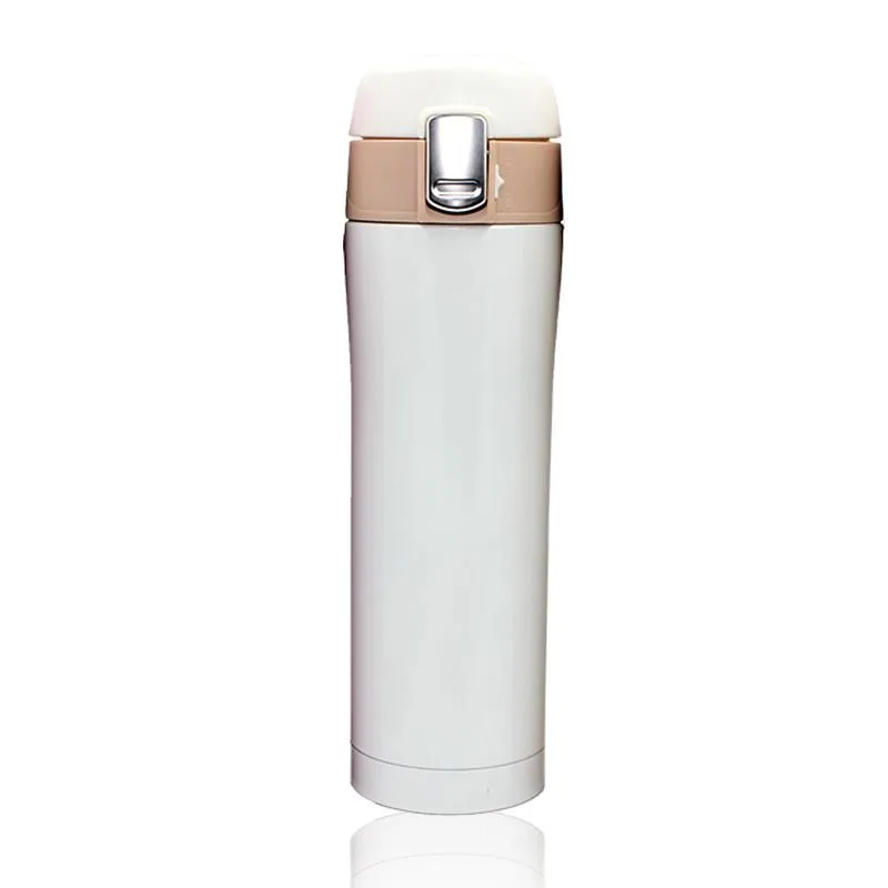 Insulated Drinking Bottle With Push Button Flip Cap