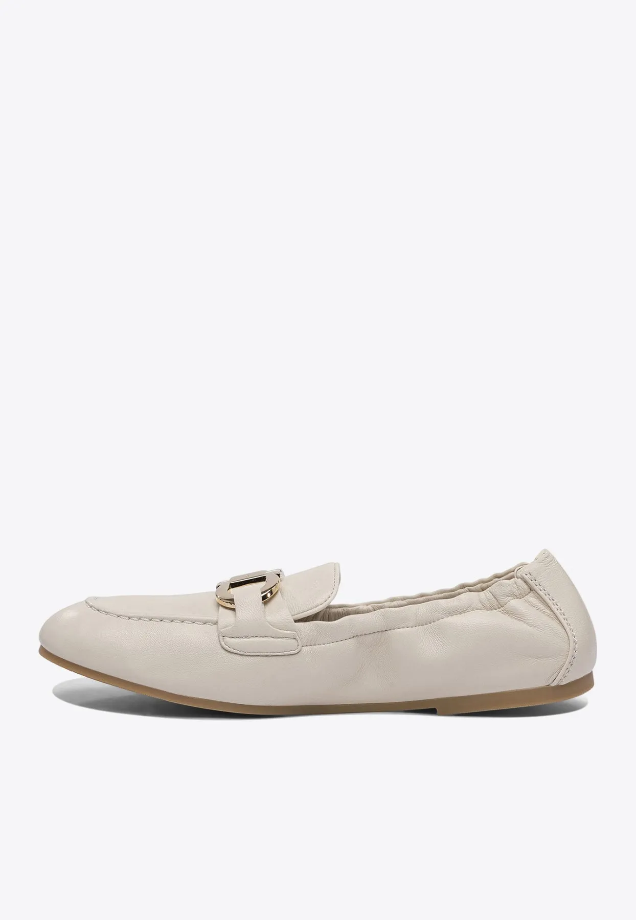 Jodie Elasticated Loafers in Leather