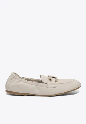 Jodie Elasticated Loafers in Leather