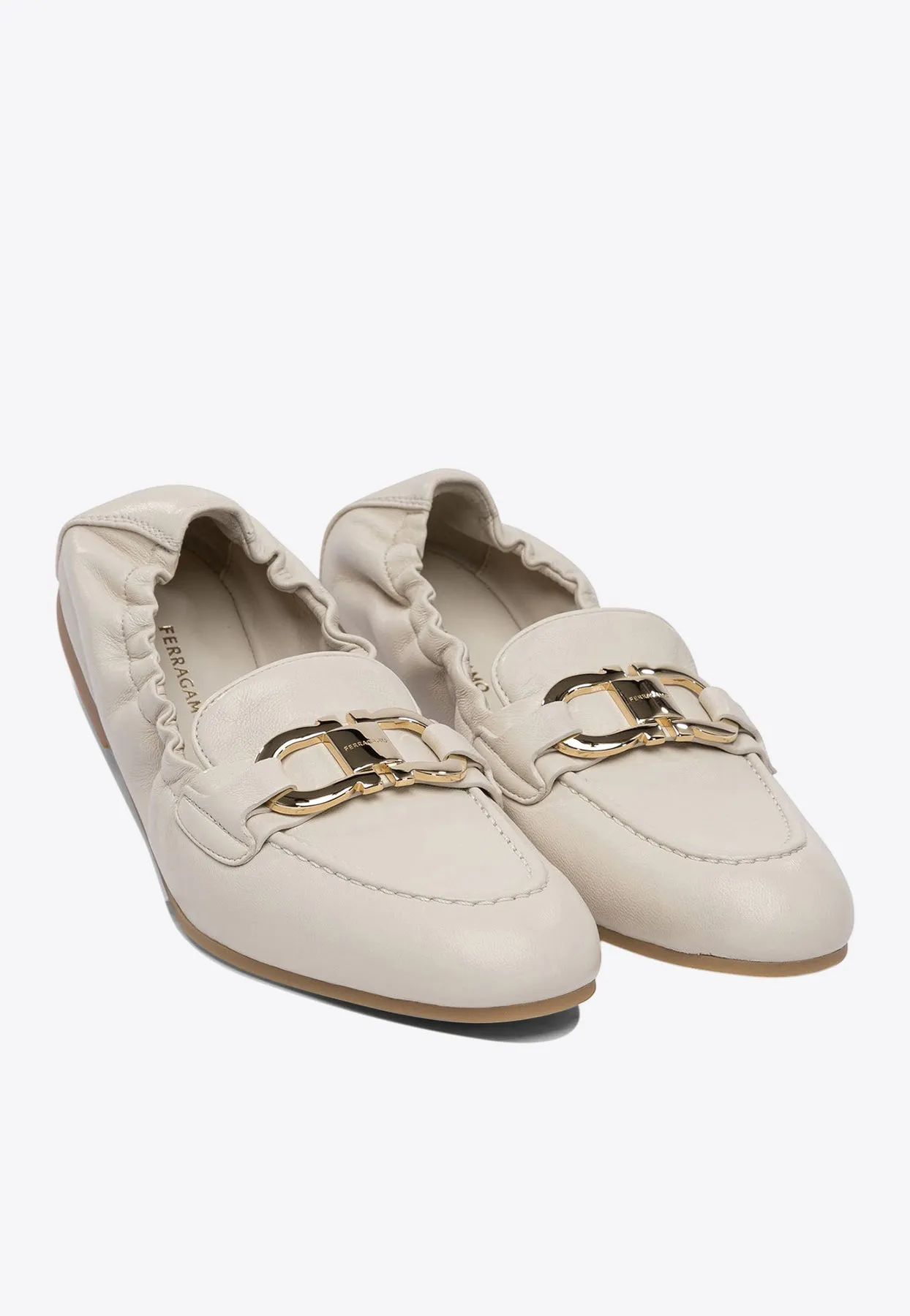 Jodie Elasticated Loafers in Leather