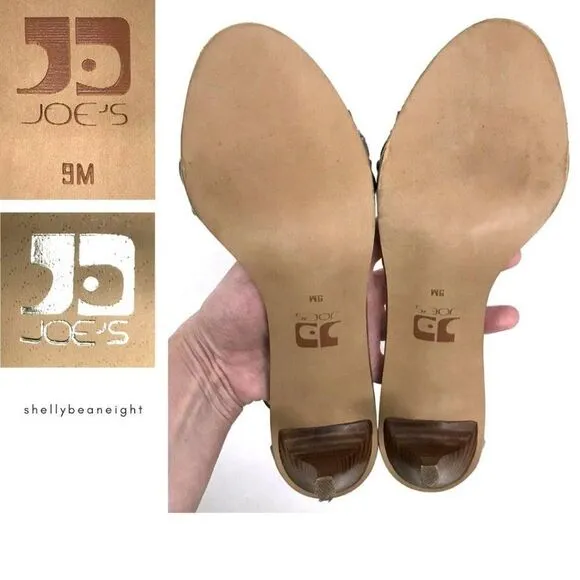 JOE'S JEANS PAX Bronze Gold Ankle Strap Heel Sandal 9 in BOX
