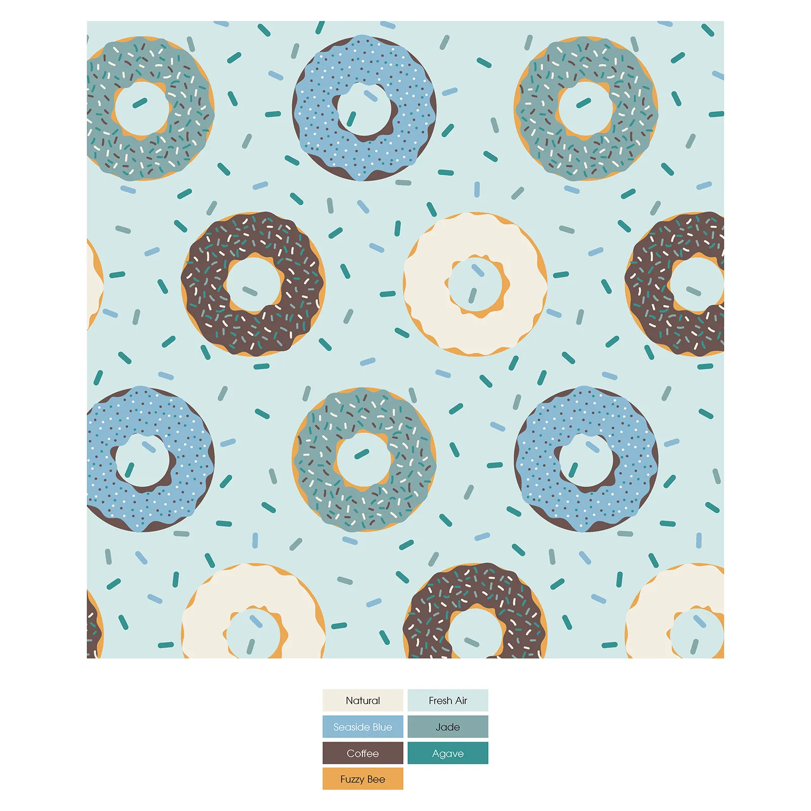 Kickee Pants Print Classic Footie with 2 Way Zipper- Fresh Air Donuts and Sprinkles