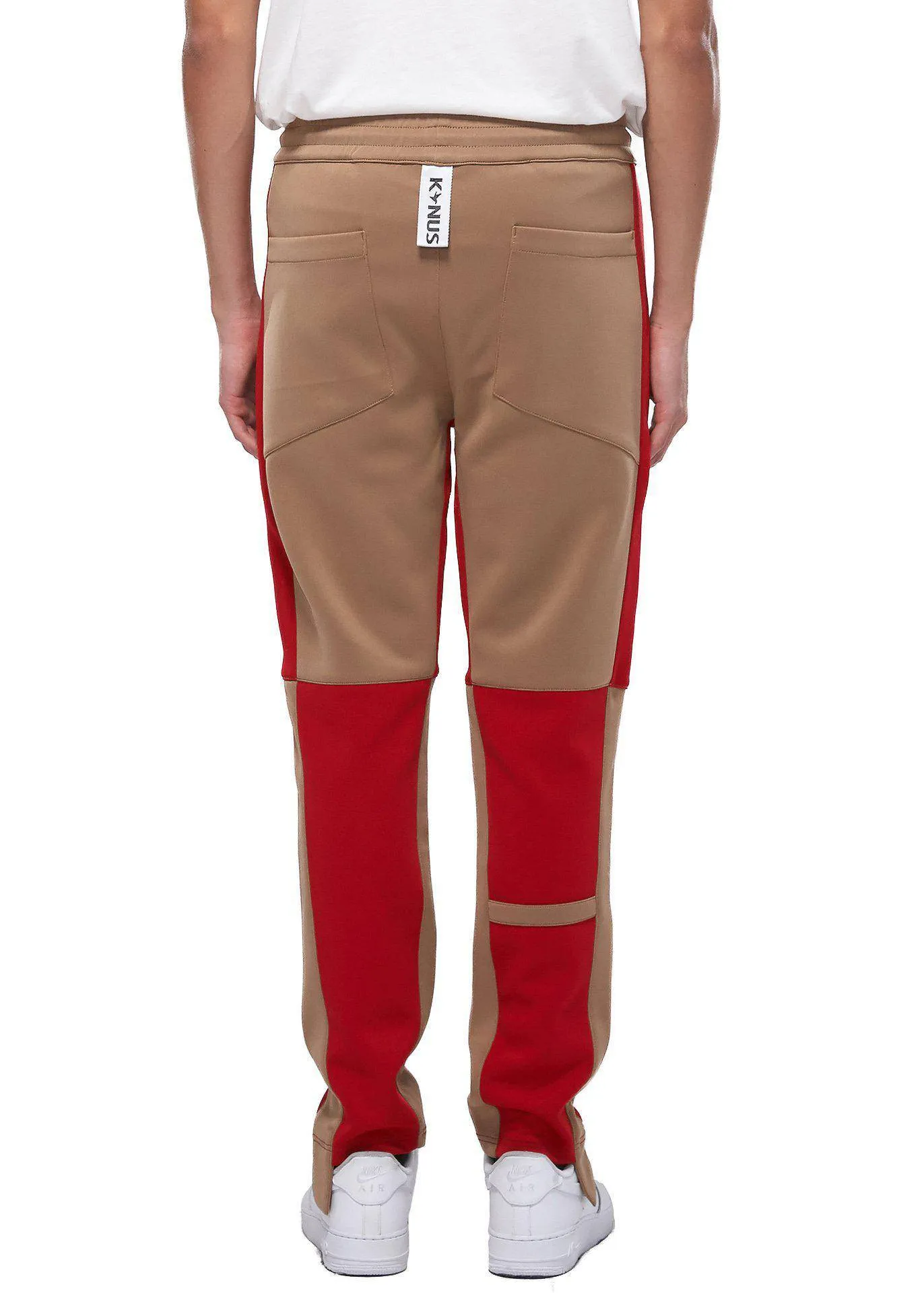 Konus Men's Color Blocked Track pants in Camel