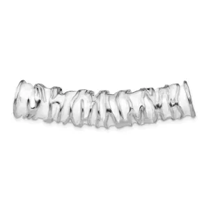 Leslie's SS Rhodium-plated Scrunch Slide Pendant