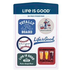 Life is Good Tailgate Six Pack Sticker Pack