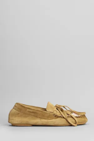 Loafers in leather color suede