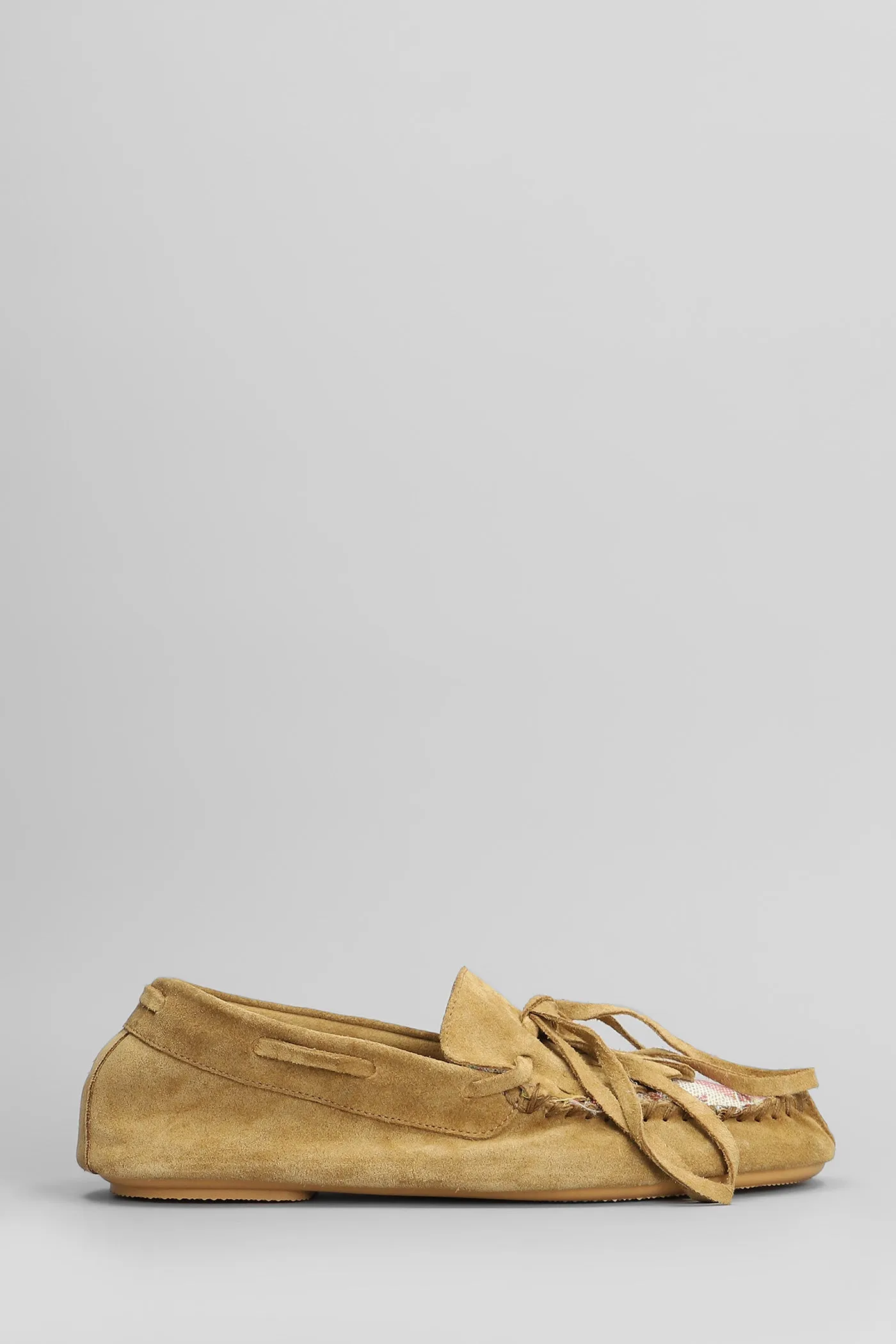 Loafers in leather color suede