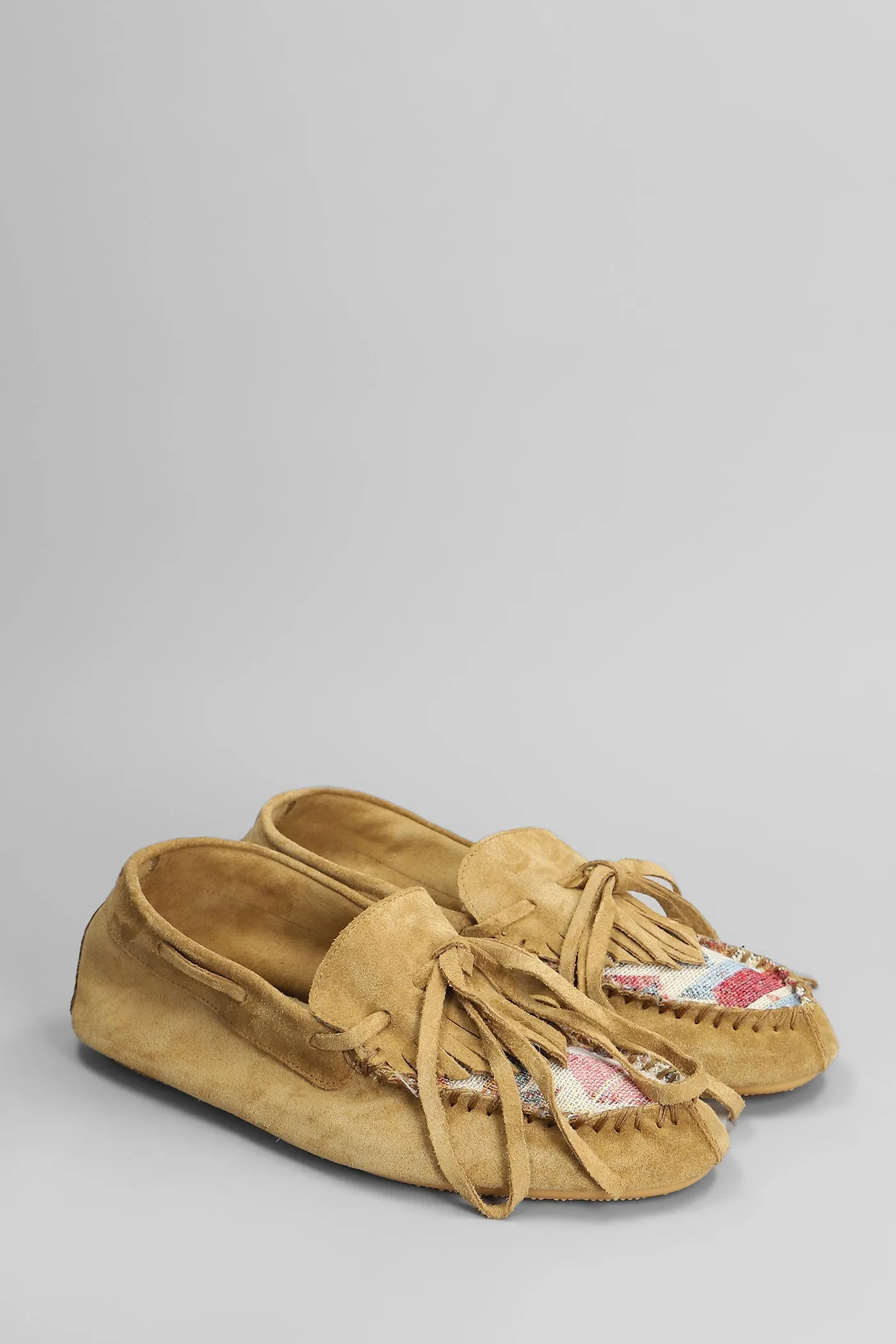 Loafers in leather color suede