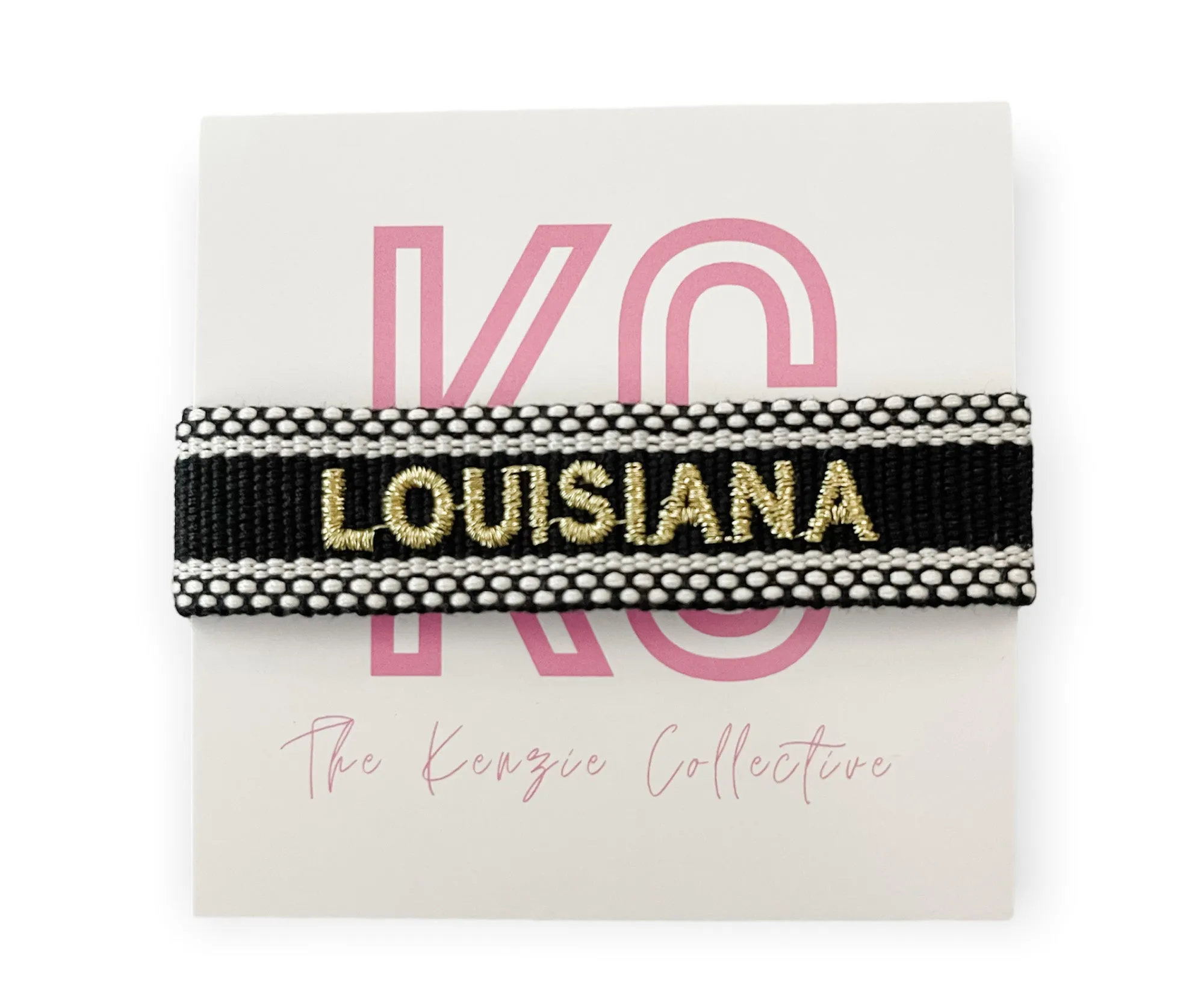 Louisiana Embroidered Bracelet