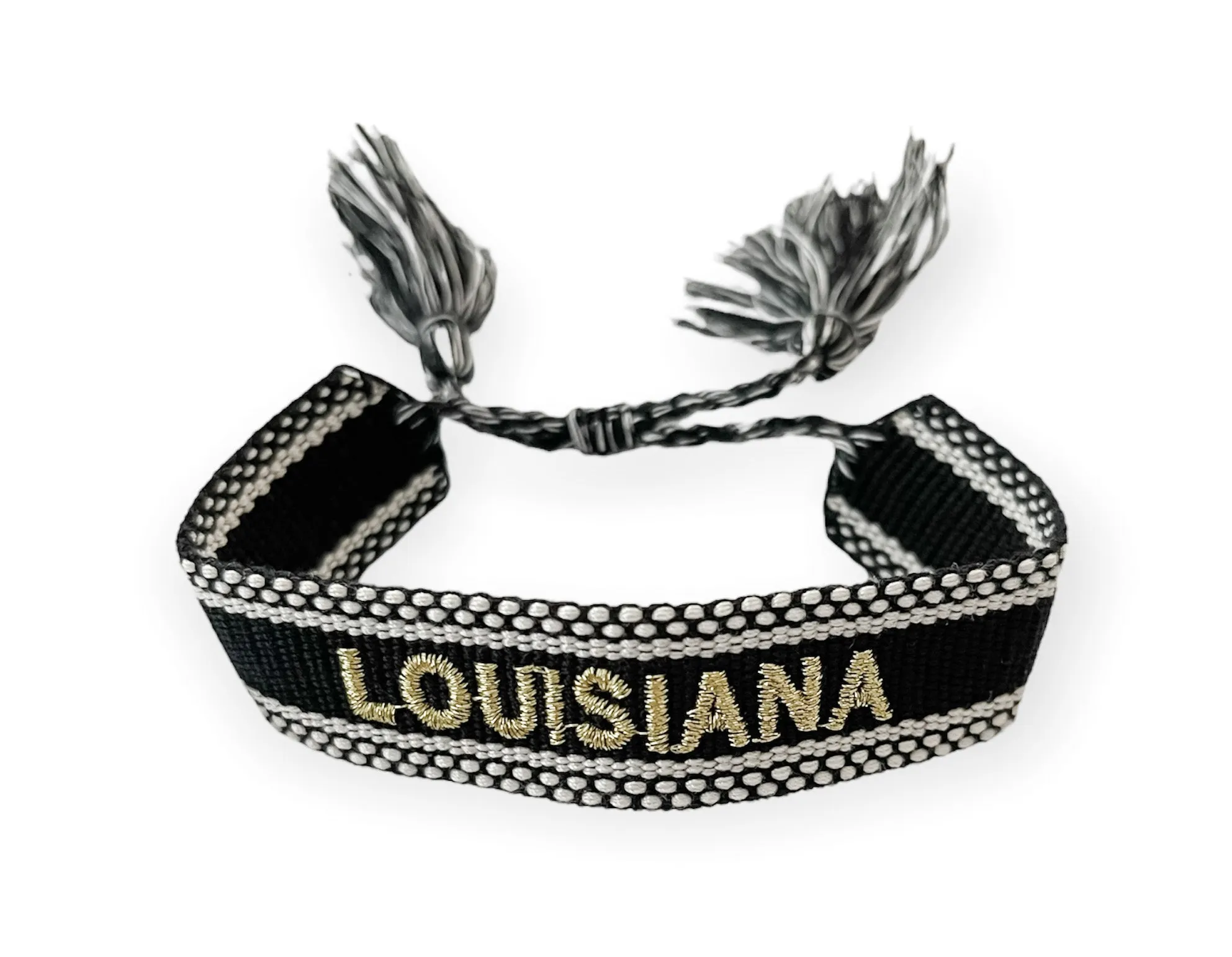 Louisiana Embroidered Bracelet
