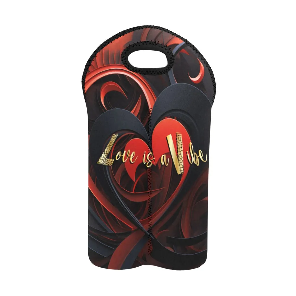 Love is a Vibe 2-Bottle Neoprene Wine Bag