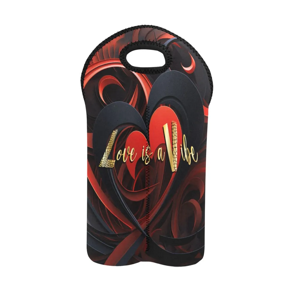 Love is a Vibe 2-Bottle Neoprene Wine Bag