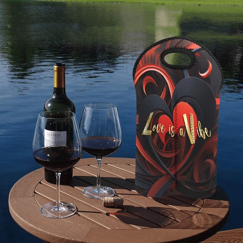Love is a Vibe 2-Bottle Neoprene Wine Bag