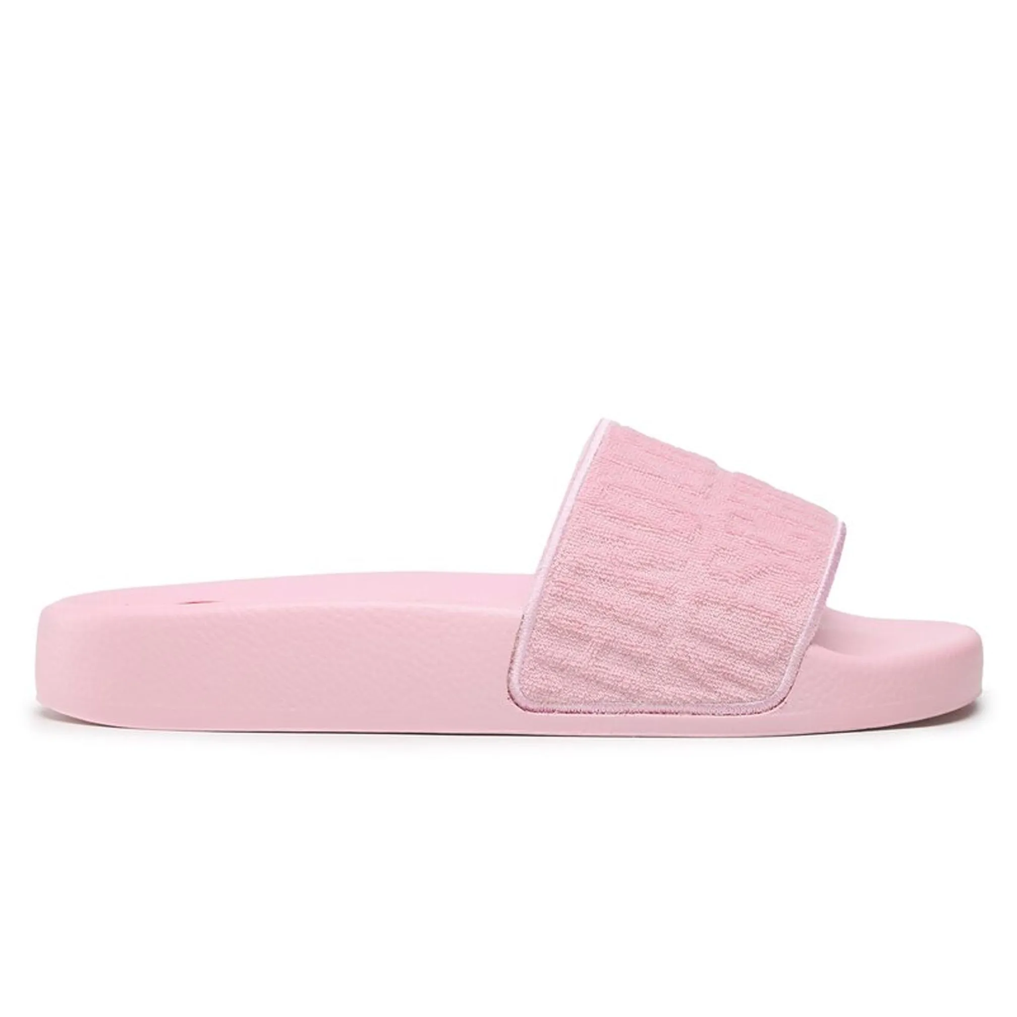 Love Moschino Womens Terry Pink Slides