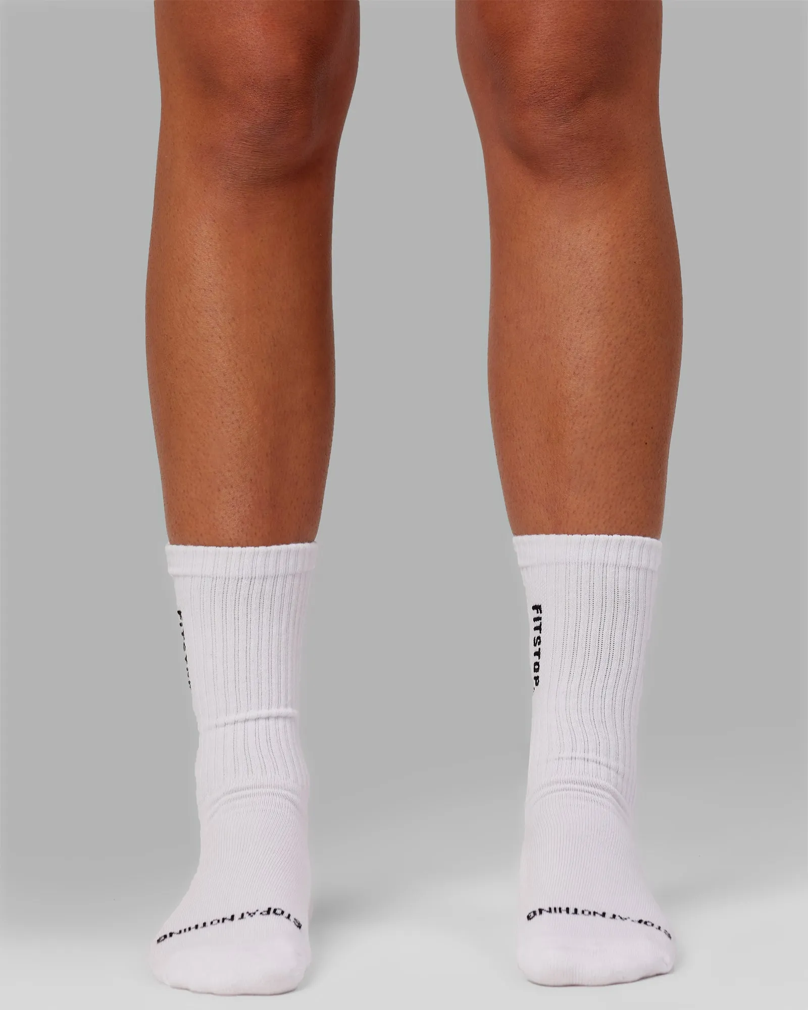 LSKD x Fitstop Crew Socks - White