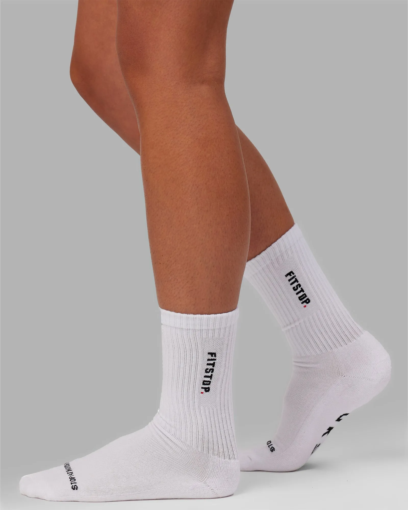 LSKD x Fitstop Crew Socks - White