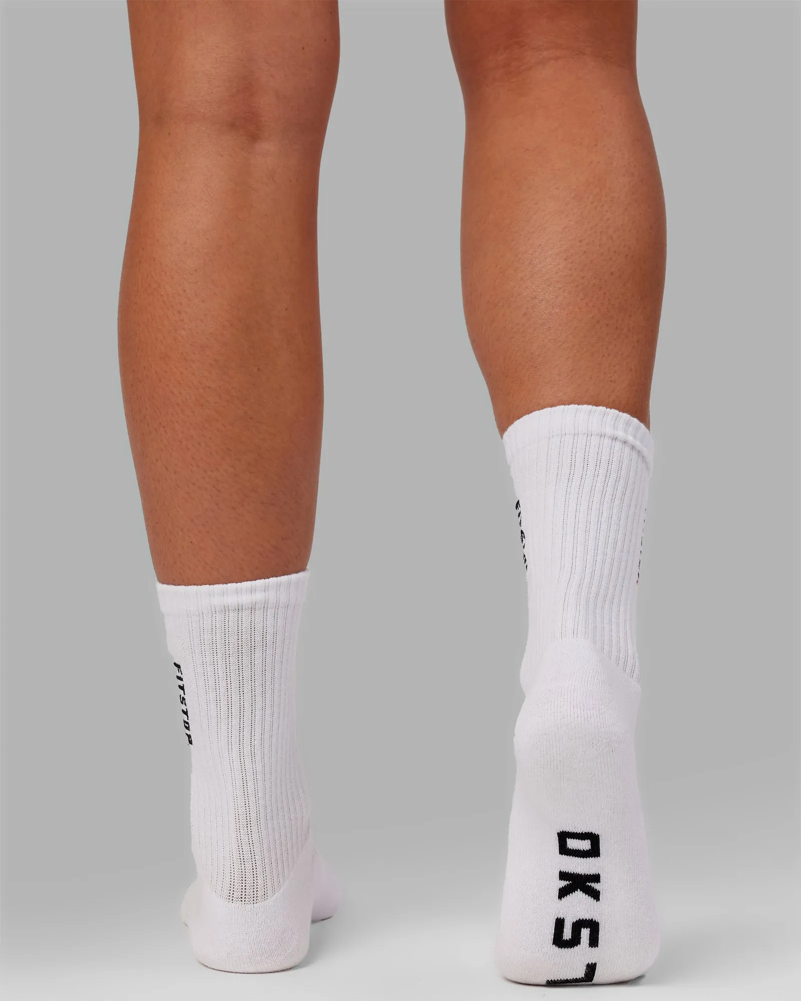 LSKD x Fitstop Crew Socks - White