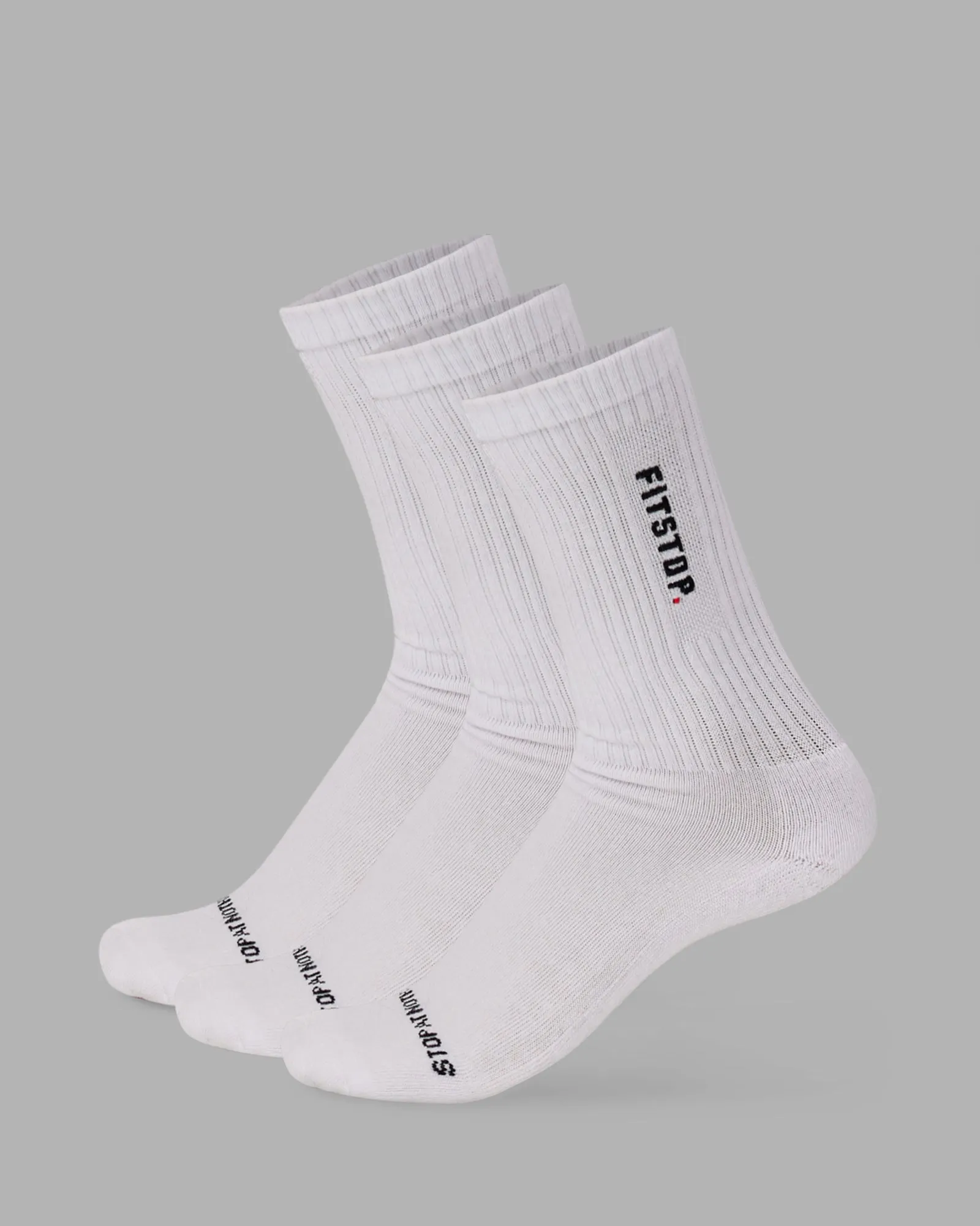 LSKD x Fitstop Crew Socks - White