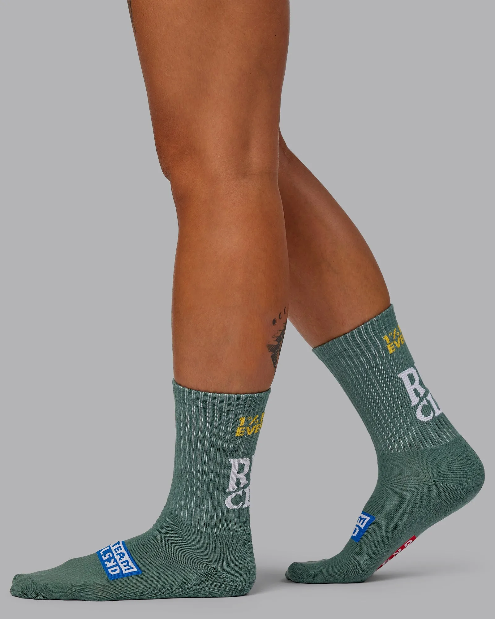 Mash-Up 3 Pack Crew Socks - White-Black-Sagebrush