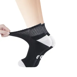 MD Bamboo Non-Binding Ankle Socks with Seamless Toe and Cushion Sole (2 Pairs)
