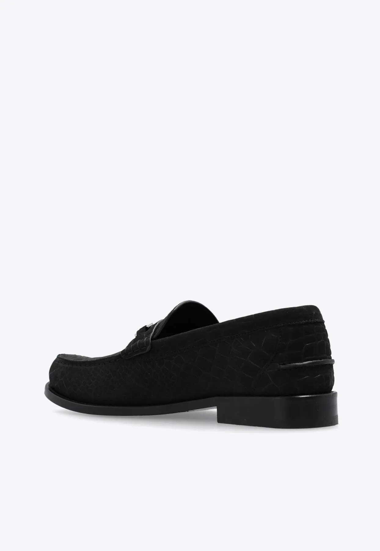 Medusa '95 Croc-Embossed Leather Loafers