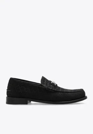 Medusa '95 Croc-Embossed Leather Loafers