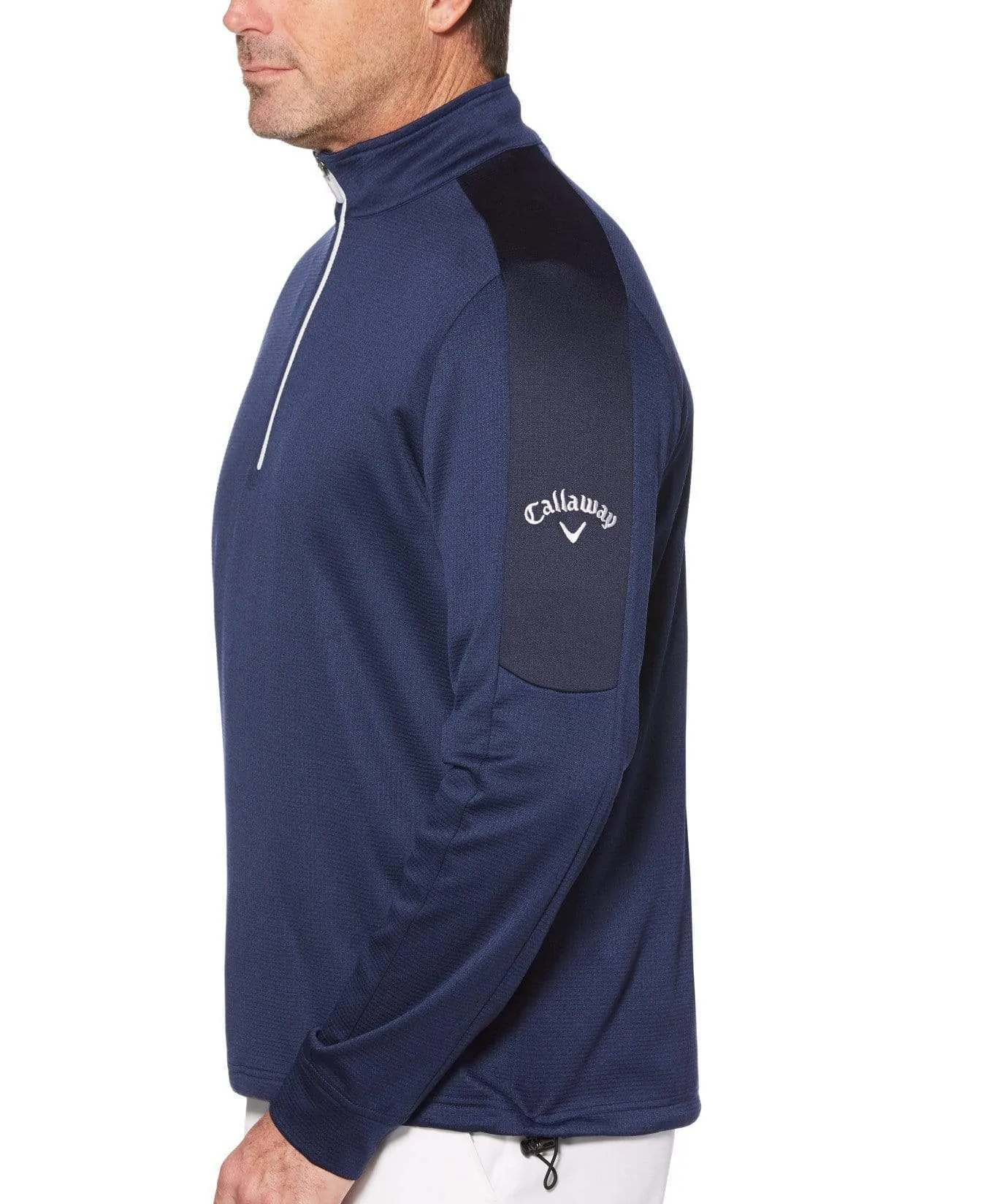 Mens Callaway X Thermal Heathered Waffle Fleece Mid-Layer