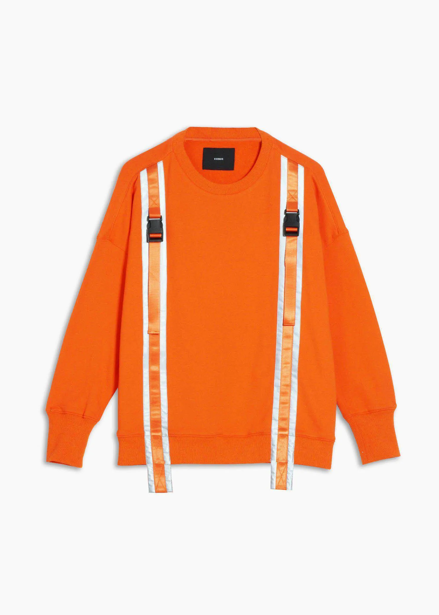 Men's Reflective Tape Sweatshirt in Orange