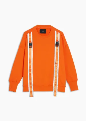 Men's Reflective Tape Sweatshirt in Orange