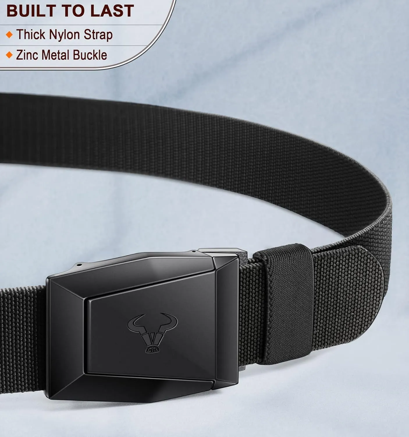 Men's Tactical Belt, Stretch Nylon Belt for Men 1.5"