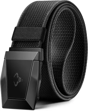 Men's Tactical Belt, Stretch Nylon Belt for Men 1.5"