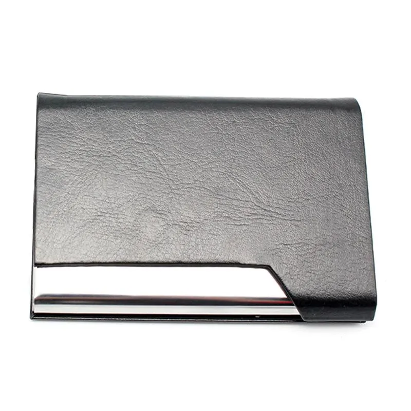 Metal Name Card Holder With Black Cover