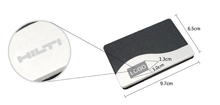 Metal Name Card Holder With Wavy Design