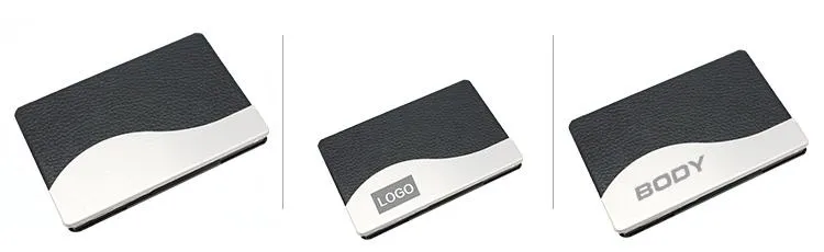 Metal Name Card Holder With Wavy Design