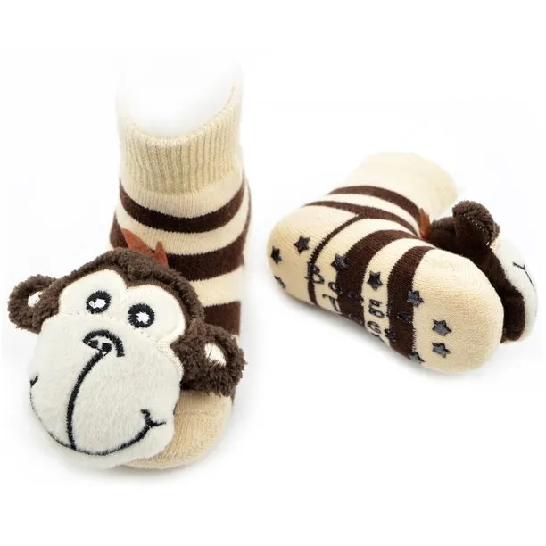 Monkey Boy Boogie Toes Rattle Socks for Babies