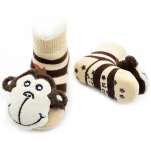 Monkey Boy Boogie Toes Rattle Socks for Babies
