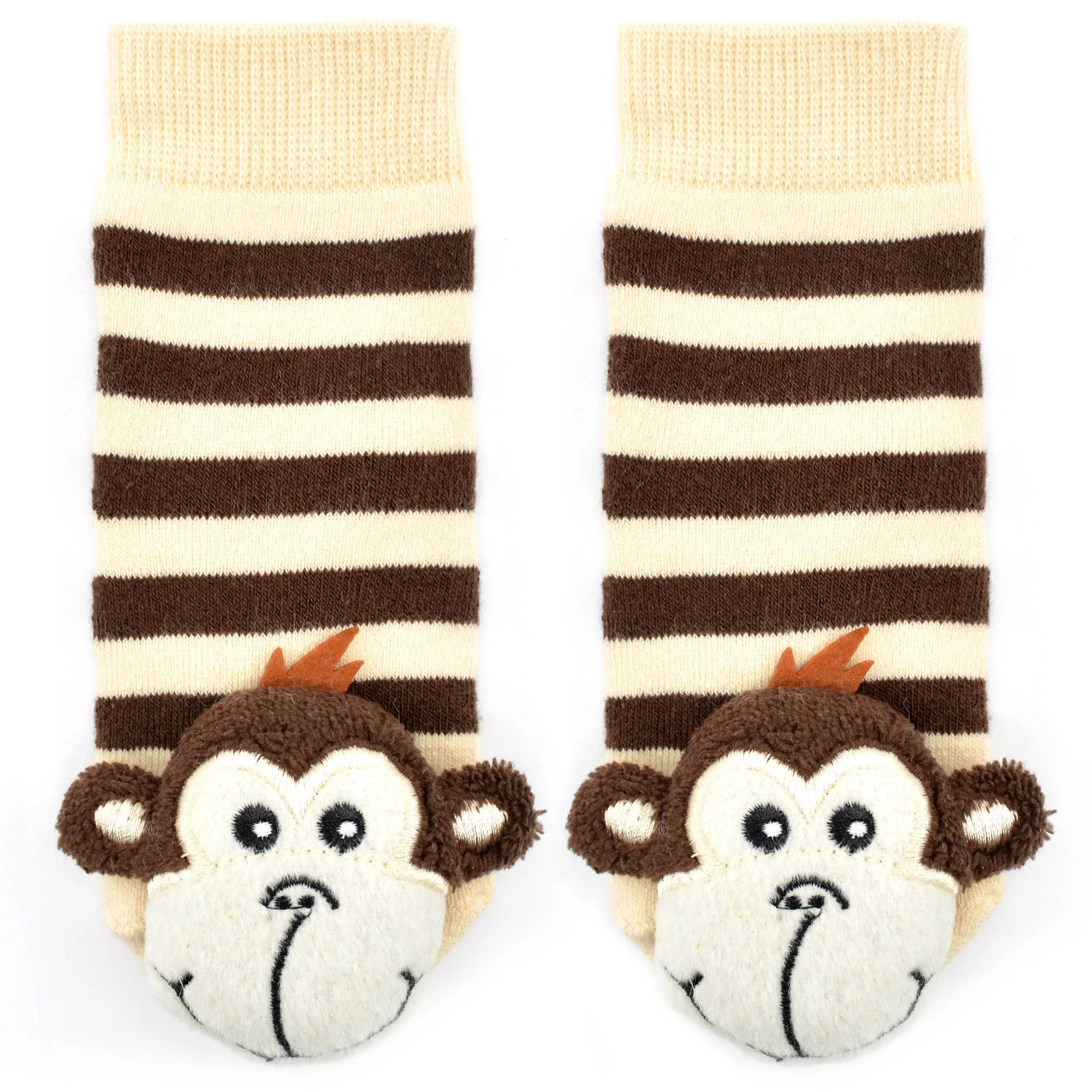 Monkey Boy Boogie Toes Rattle Socks for Babies