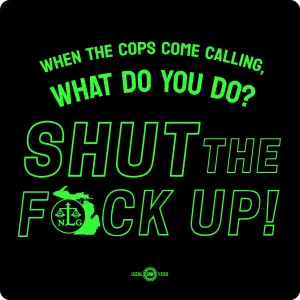National Lawyers Guild- Detroit & Michigan Chapter Sticker
